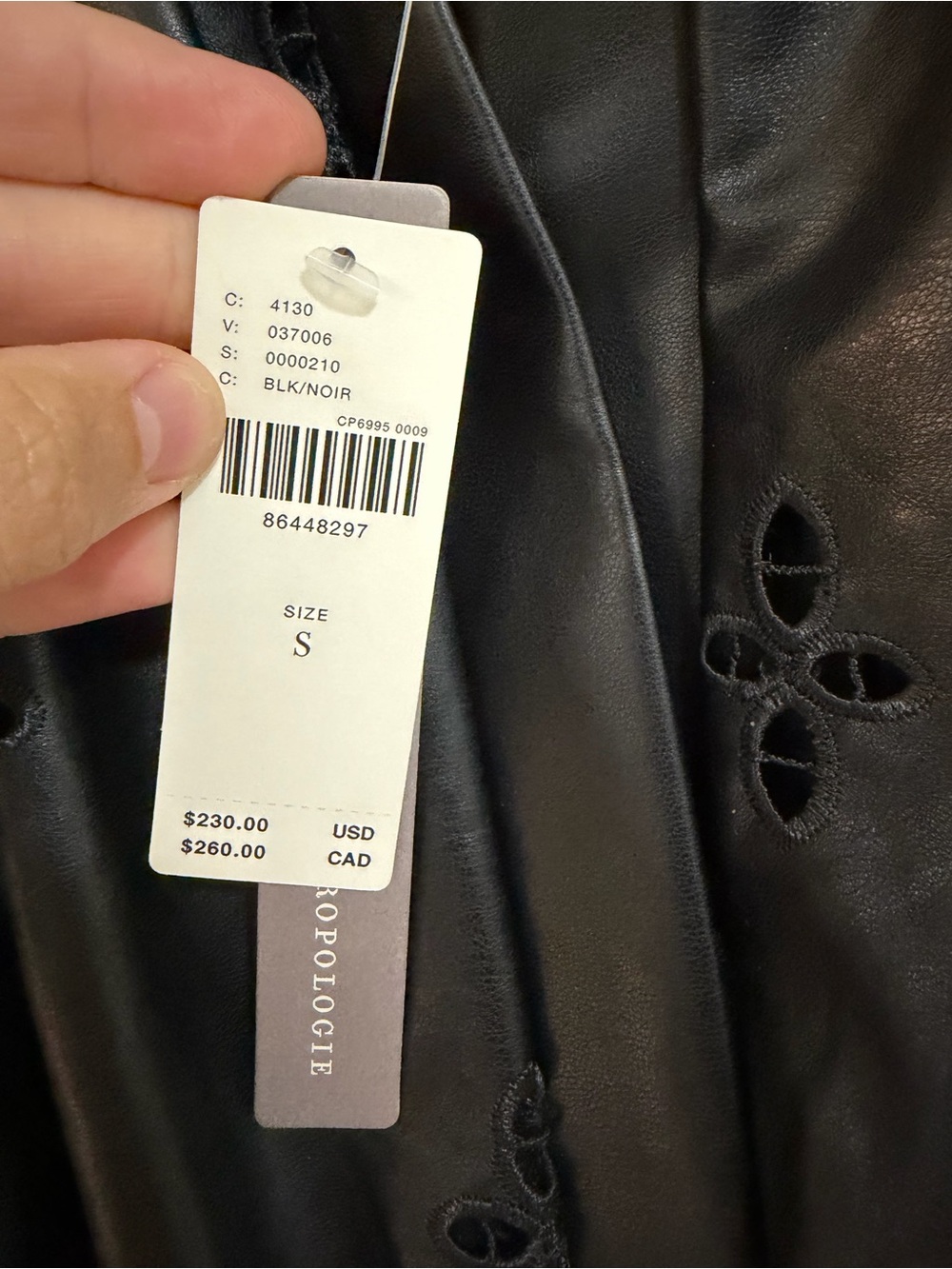 Black faux leather Anthropologie Somerset Maxi Dress NWT small - Picture 3 of 6